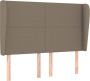 Maison Exclusive Hoofdbord met randen 147x23x118 128 cm stof taupe - Thumbnail 3