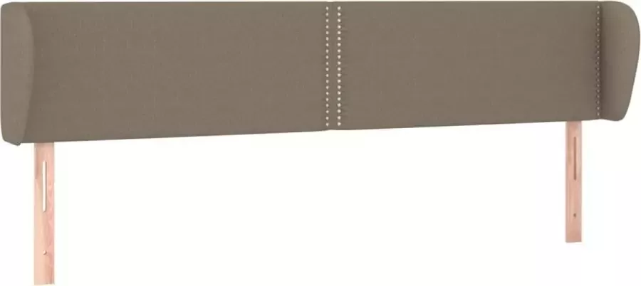 Maison Exclusive Hoofdbord met randen 163x23x78 88 cm stof taupe