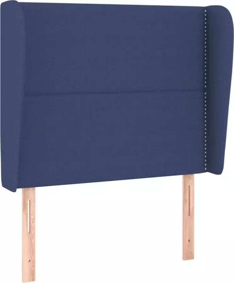 Maison Exclusive Hoofdbord met randen 83x23x118 128 cm stof blauw