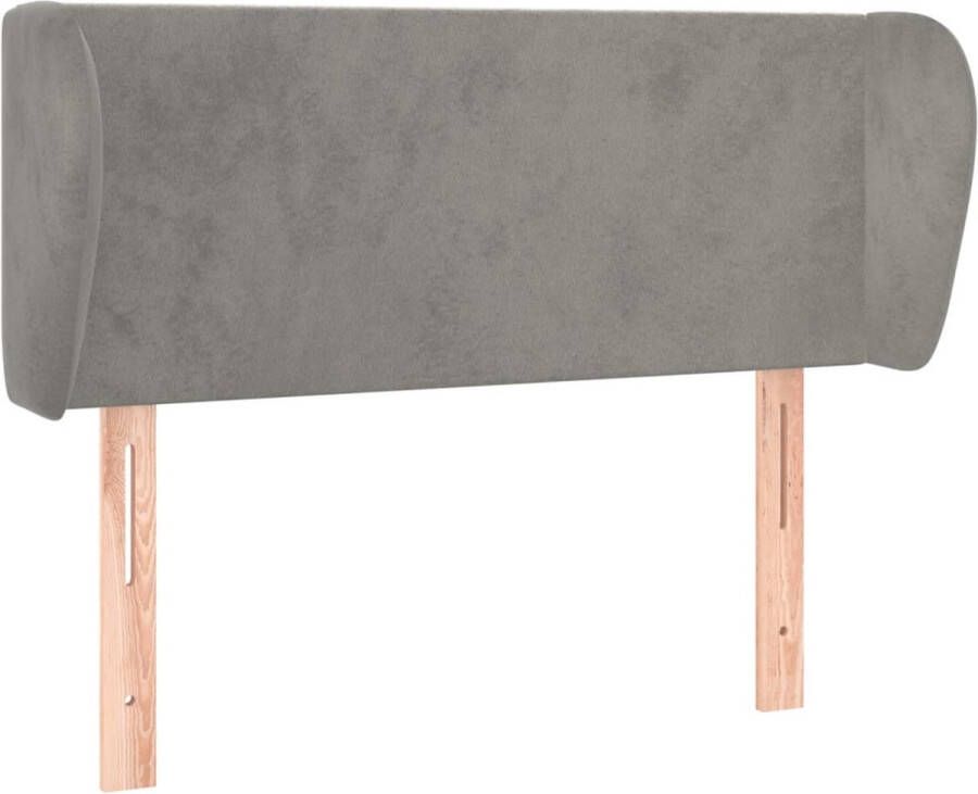 Maison Exclusive Hoofdbord met randen 93x23x78 88 cm fluweel lichtgrijs