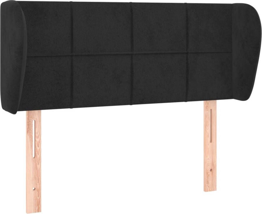 Maison Exclusive Hoofdbord met randen 93x23x78 88 cm fluweel zwart