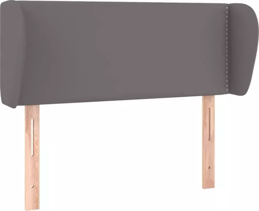 Maison Exclusive Hoofdbord met randen 93x23x78 88 cm kunstleer grijs