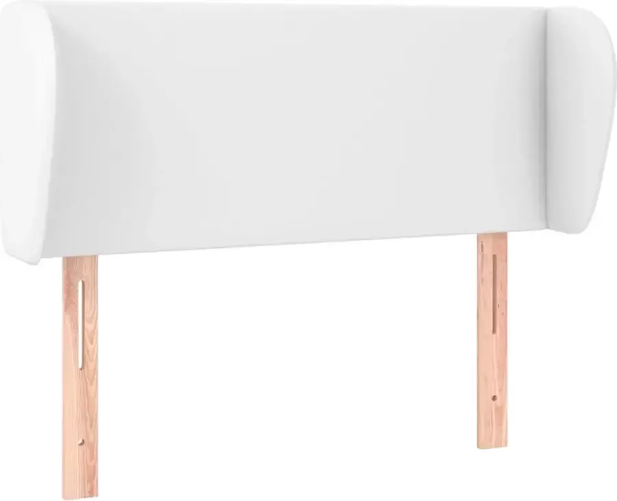 Maison Exclusive Hoofdbord met randen 93x23x78 88 cm kunstleer wit