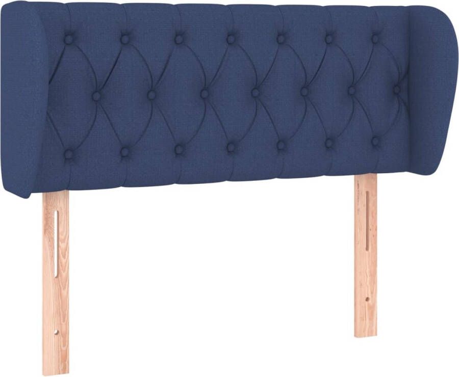 Maison Exclusive Hoofdbord met randen 93x23x78 88 cm stof blauw