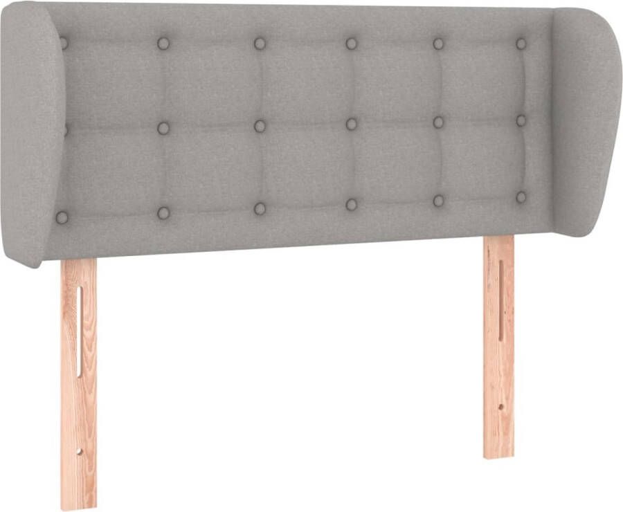 Maison Exclusive Hoofdbord met randen 93x23x78 88 cm stof lichtgrijs