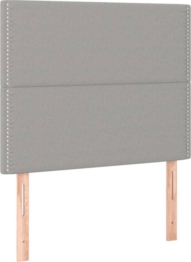 Maison Exclusive Hoofdborden 2 st 90x5x78 88 cm stof lichtgrijs