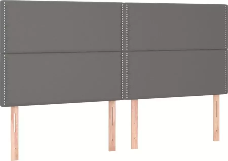 Maison Exclusive Hoofdborden 4 st 100x5x78 88 cm kunstleer grijs