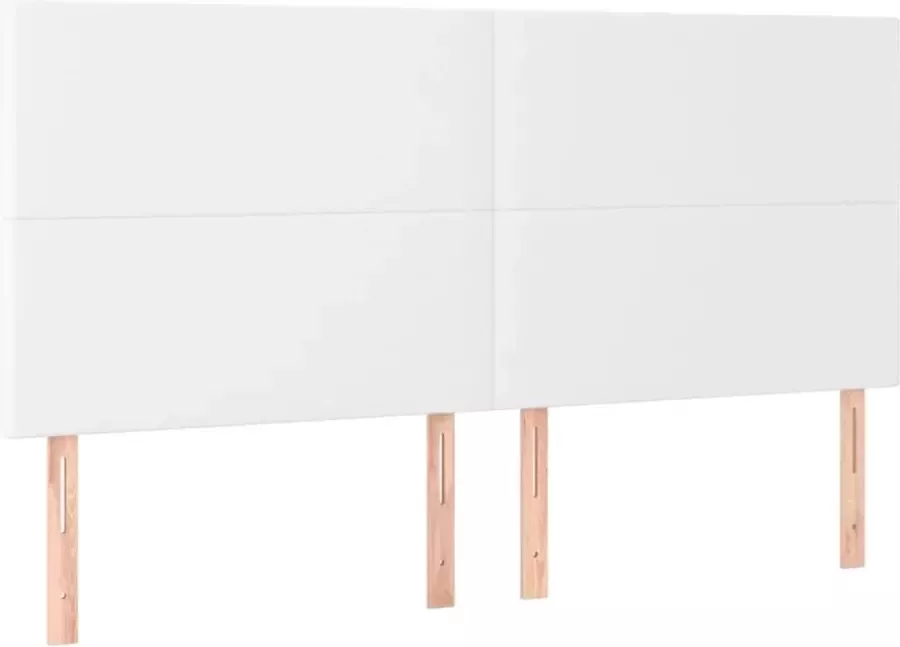 Maison Exclusive Hoofdborden 4 st 100x5x78 88 cm kunstleer wit