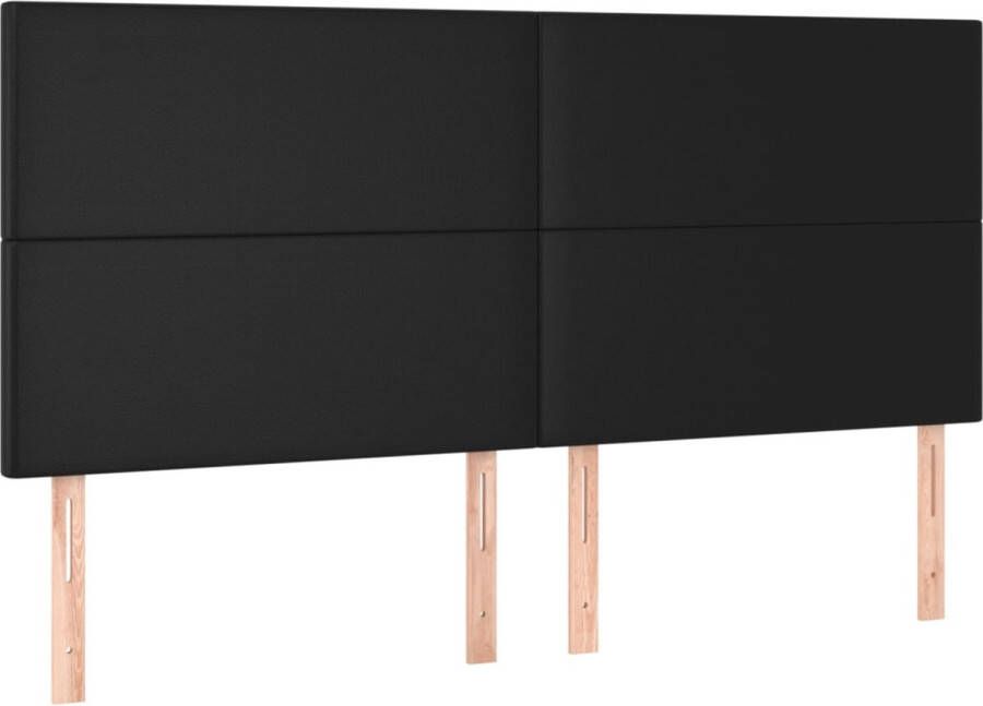 Maison Exclusive Hoofdborden 4 st 100x5x78 88 cm kunstleer zwart