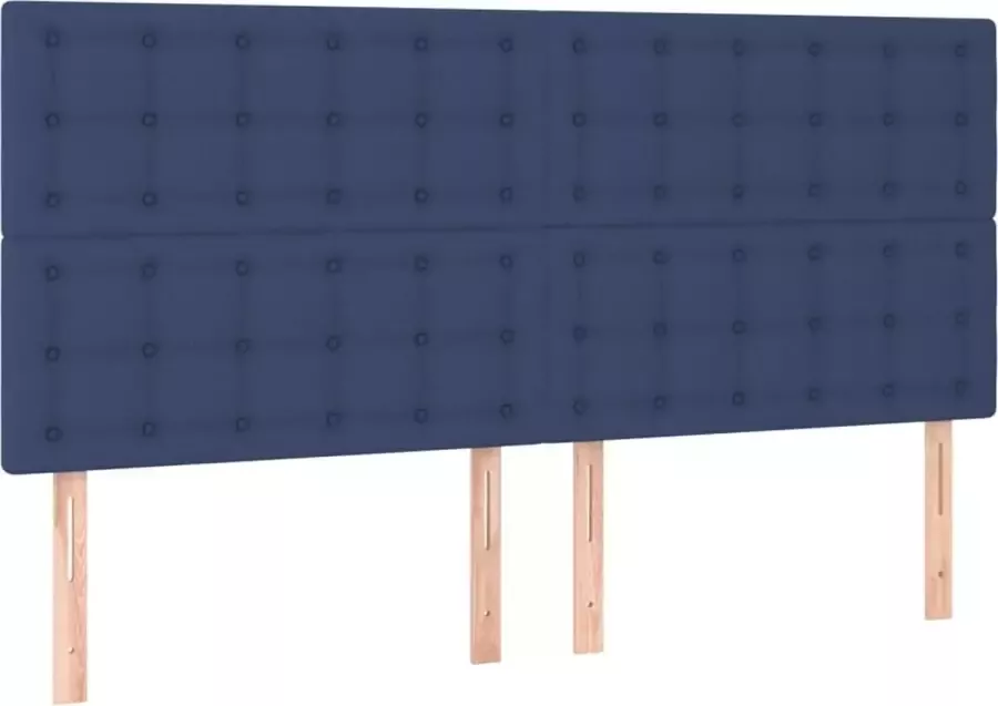 Maison Exclusive Hoofdborden 4 st 100x5x78 88 cm stof blauw