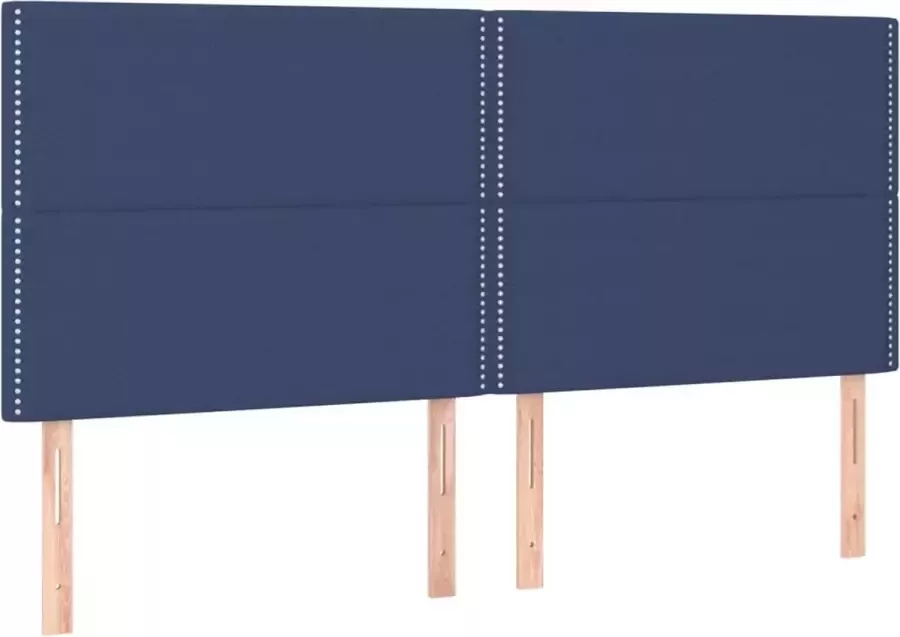Maison Exclusive Hoofdborden 4 st 100x5x78 88 cm stof blauw