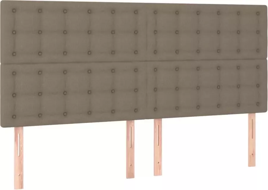 Maison Exclusive Hoofdborden 4 st 100x5x78 88 cm stof taupe