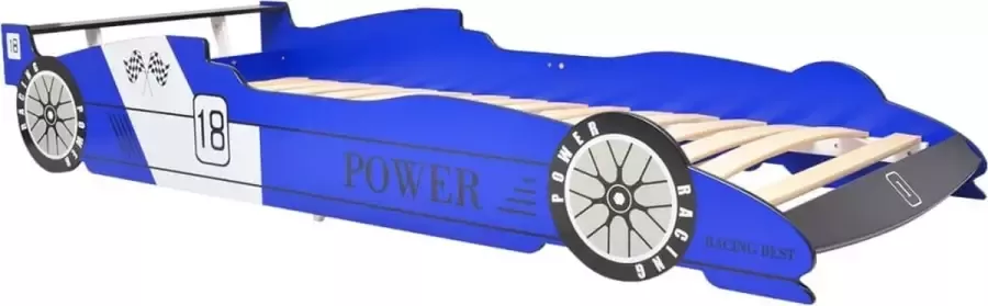Maison Exclusive Kinderbed raceauto blauw 90x200 cm