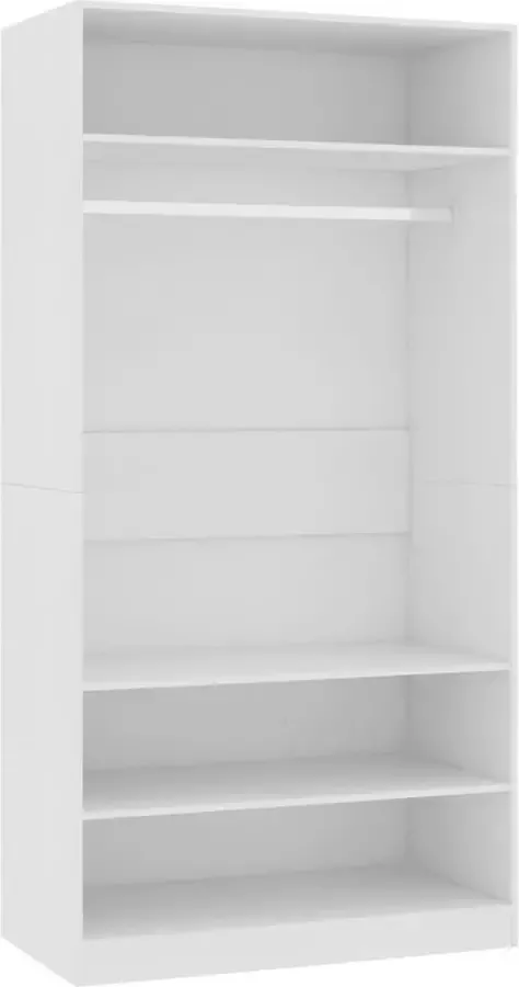 Maison Exclusive Kledingkast 100x50x200 cm bewerkt hout wit