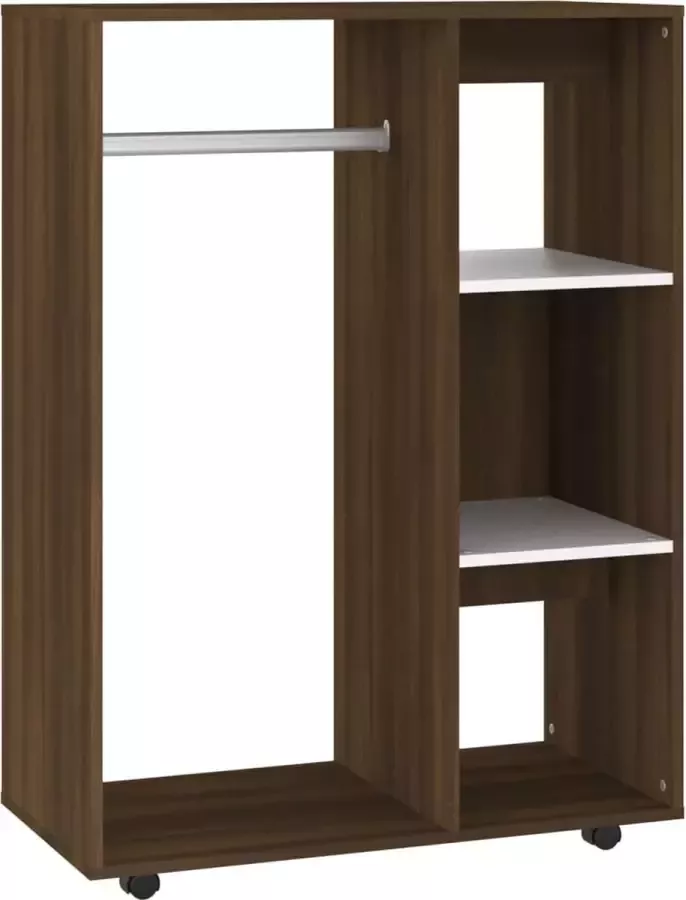 Maison Exclusive Kledingkast 80x40x110 cm bewerkt hout bruineikenkleurig