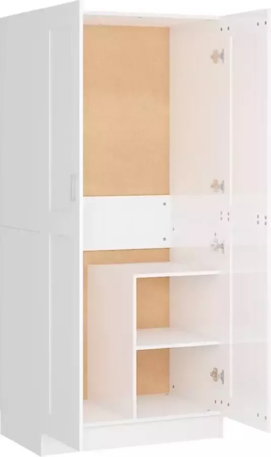 Maison Exclusive Kledingkast 82 5x51 5x180 cm spaanplaat hoogglans wit