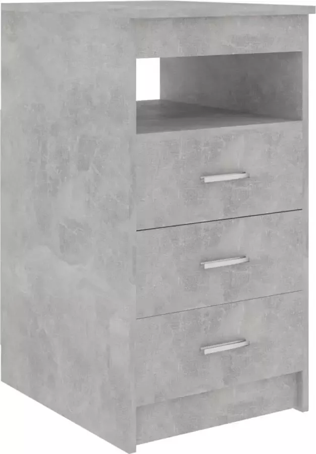 Maison Exclusive Ladekast 40x50x76 cm bewerkt hout betongrijs