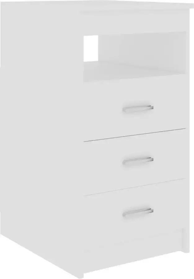 Maison Exclusive Ladekast 40x50x76 cm bewerkt hout wit