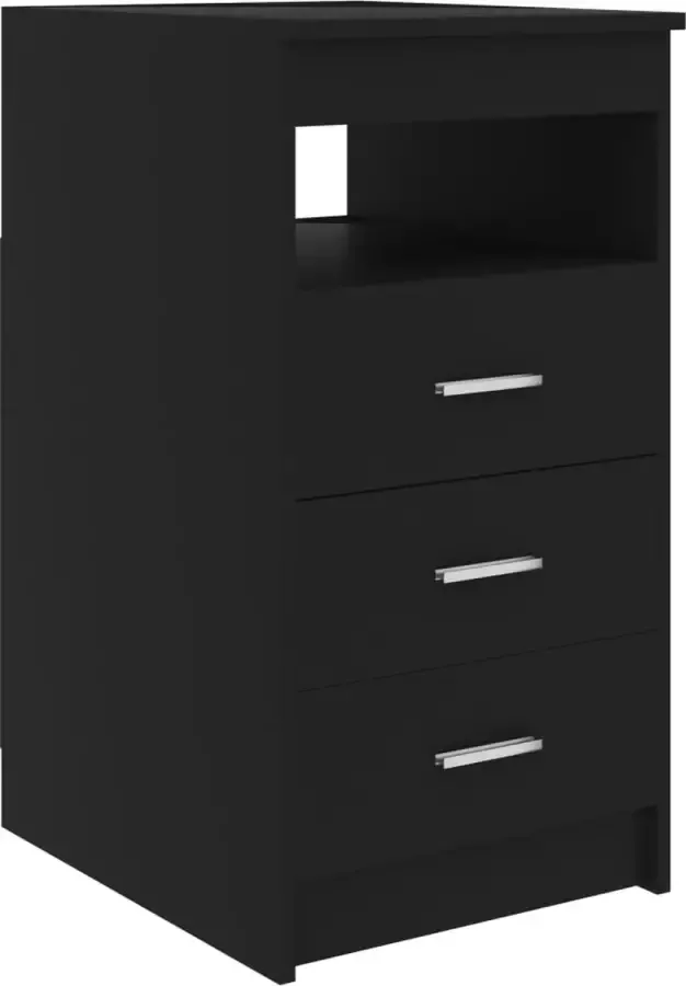 Maison Exclusive Ladekast 40x50x76 cm bewerkt hout zwart