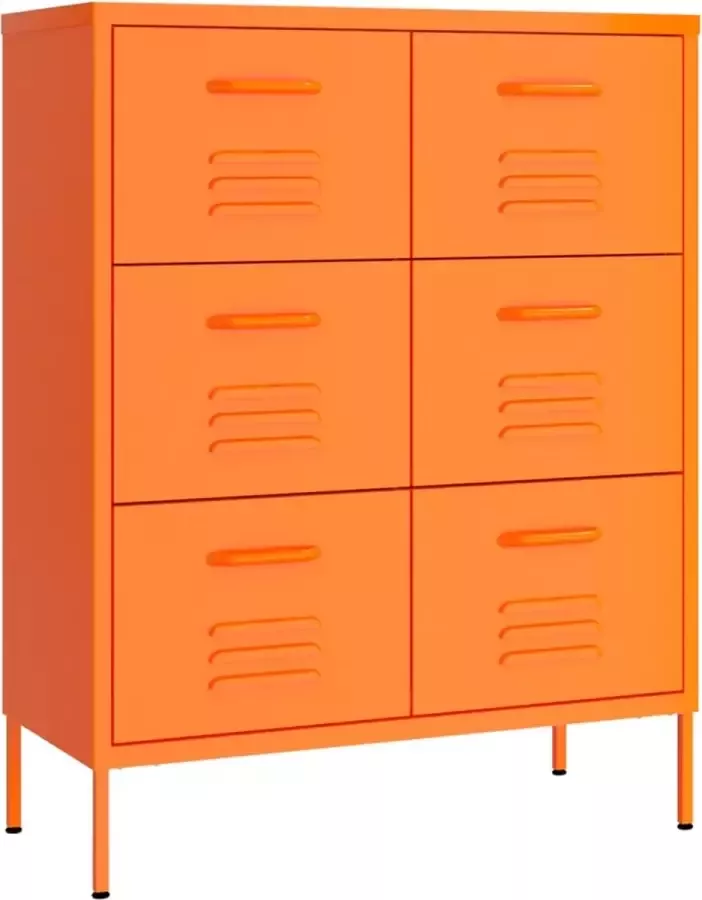 Maison Exclusive Ladekast 80x35x101 5 cm staal oranje