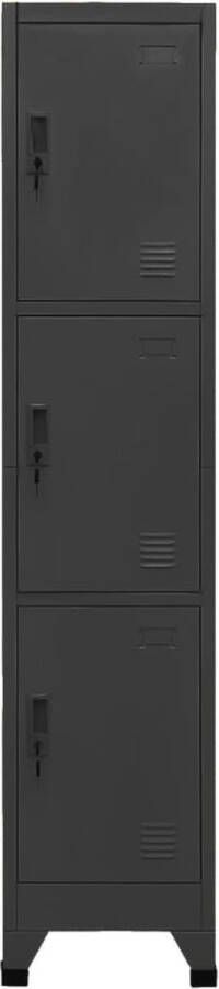 Maison Exclusive Lockerkast 38x45x180 cm staal antracietkleurig
