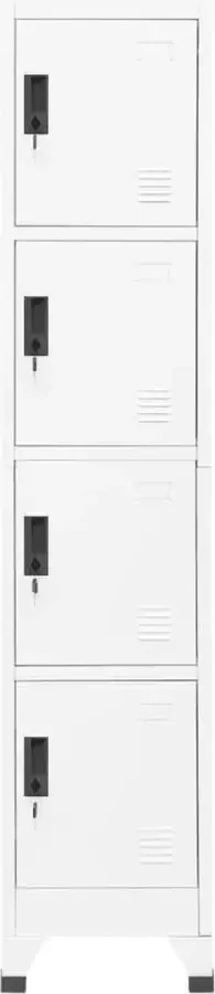 Maison Exclusive Lockerkast 38x45x180 cm staal wit - Foto 1