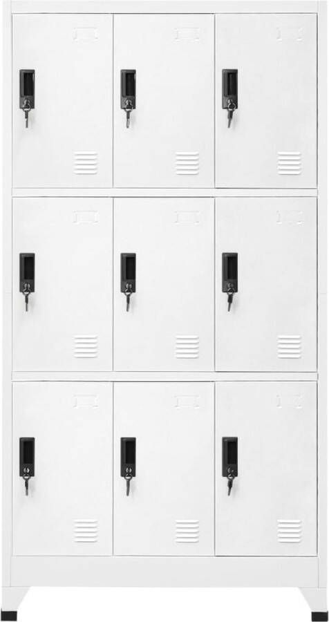 Maison Exclusive Lockerkast 90x45x180 cm staal wit