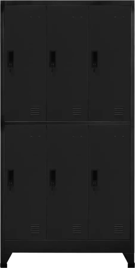 Maison Exclusive Lockerkast 90x45x180 cm staal zwart