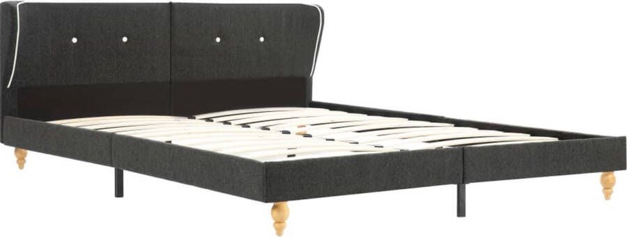 Maison Exclusive Meubelmania Bedframe jute donkergrijs 150x200 cm