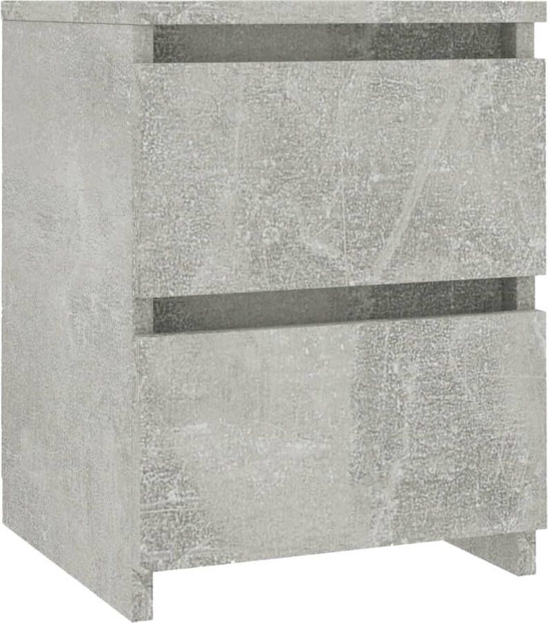 Maison Exclusive Nachtkastje 30x30x40 cm bewerkt hout betongrijs