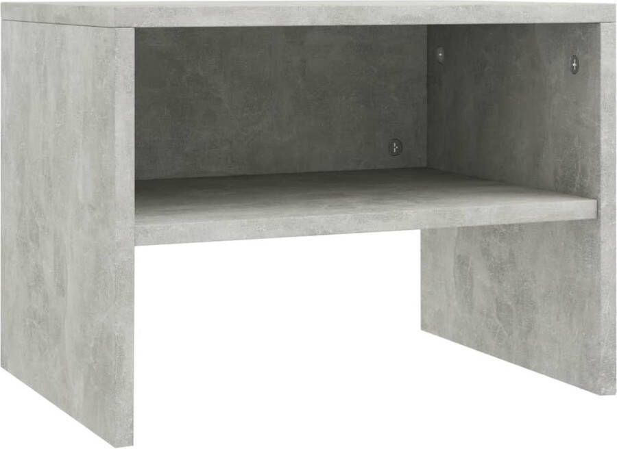 Maison Exclusive Nachtkastje 40x30x30 cm bewerkt hout betongrijs