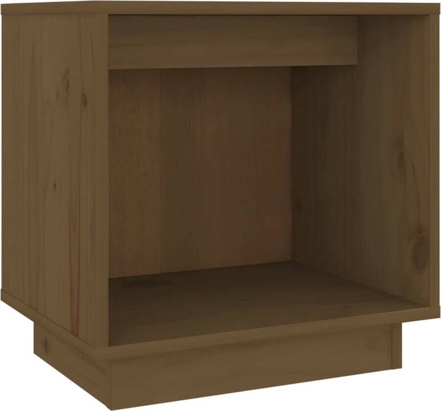 Maison Exclusive Nachtkastje 40x30x40 cm massief grenenhout honingbruin
