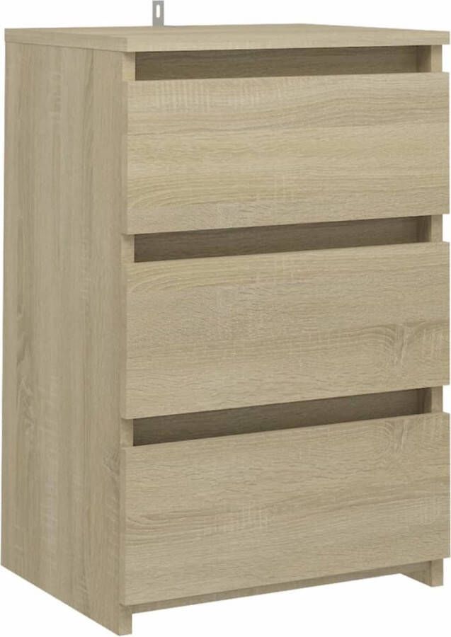 Maison Exclusive Nachtkastje 40x35x62 5 cm spaanplaat sonoma eikenkleurig