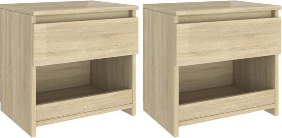 Maison Exclusive Nachtkastjes 2 st 40x30x39 cm spaanplaat sonoma eikenkleurig