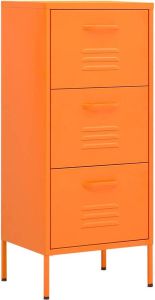 Maison Exclusive Opbergkast 42 5x35x101 5 cm staal oranje