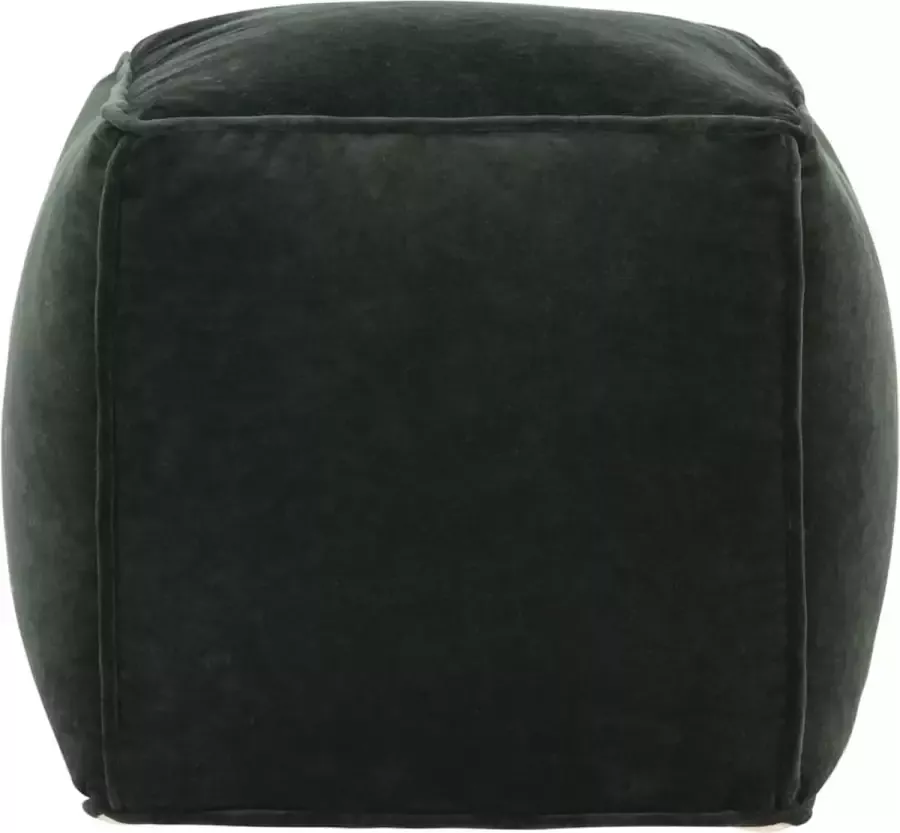 Maison Exclusive Poef 40x40x40 cm katoenfluweel bosgroen