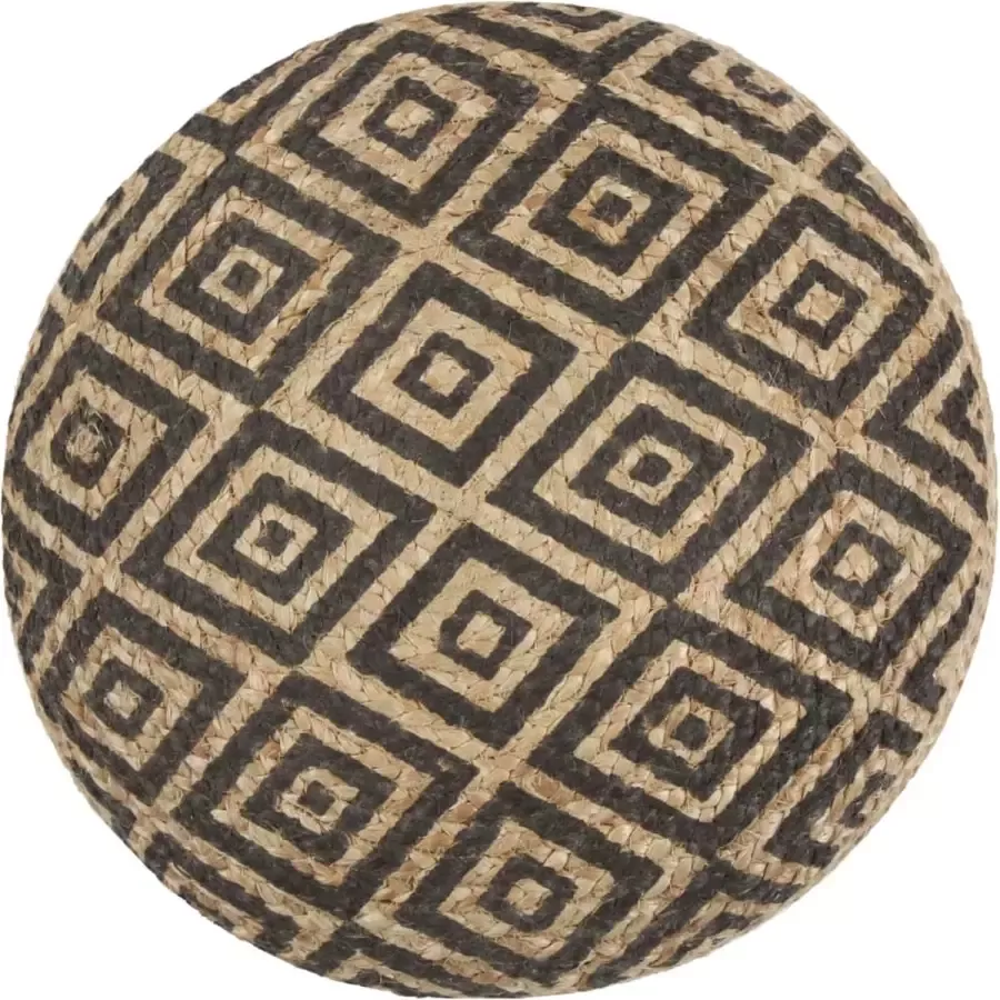 Maison Exclusive Poef handgemaakt 45x30 cm jute zwart