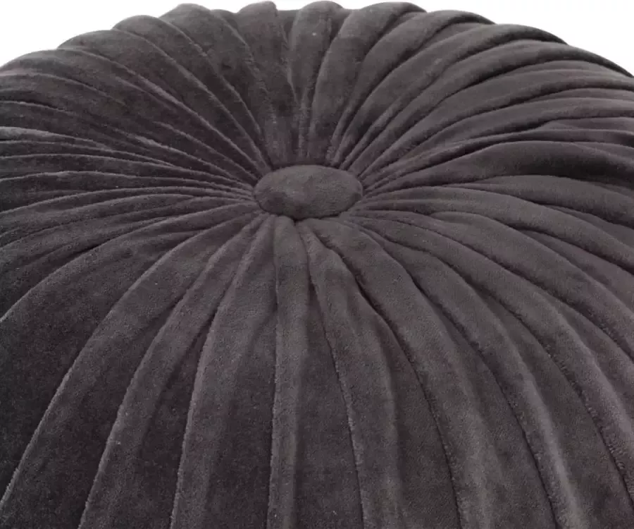 Maison Exclusive Poef smock ontwerp 40x30 cm katoenfluweel antraciet