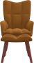 Maison Exclusive Relaxstoel met voetenbank fluweel bruin - Thumbnail 4