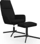 Maison Exclusive Relaxstoel met voetenbank fluweel zwart - Thumbnail 6