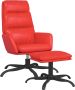 Maison Exclusive Relaxstoel met voetenbank kunstleer rood - Thumbnail 3