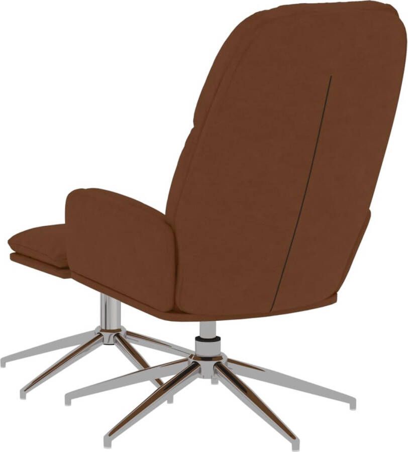 Maison Exclusive Relaxstoel met voetenbank kunstsuède bruin