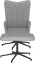 Maison Exclusive Relaxstoel met voetenbank stof lichtgrijs - Thumbnail 3