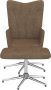 Maison Exclusive Relaxstoel met voetenbank stof taupe - Thumbnail 1