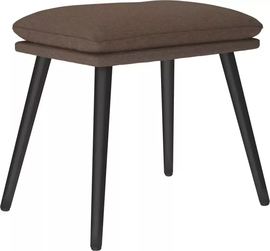 Maison Exclusive Relaxstoel met voetenbank stof taupe