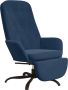 Maison Exclusive Relaxstoel met voetensteun fluweel blauw - Thumbnail 1