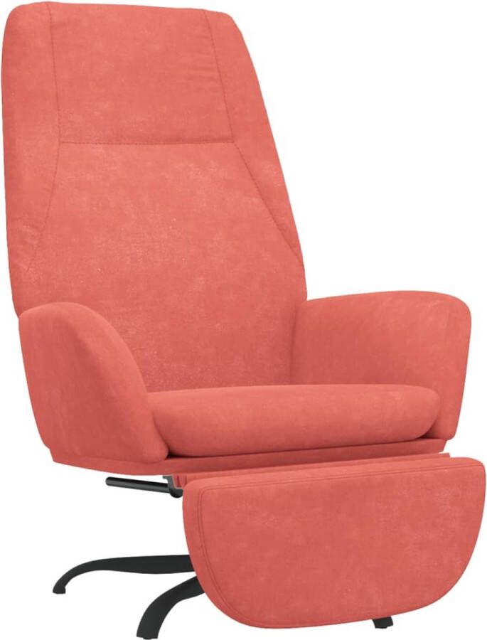Maison Exclusive Relaxstoel met voetensteun fluweel roze