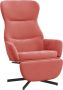 Maison Exclusive Relaxstoel met voetensteun fluweel roze - Thumbnail 4