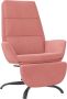 Maison Exclusive Relaxstoel met voetensteun fluweel roze - Thumbnail 2