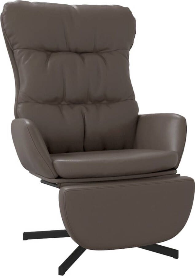 Maison Exclusive Relaxstoel met voetensteun kunstleer bruin